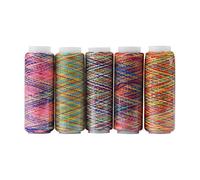 5 stücke Multicolor Regenbogen Farbverlauf Nähen Quilten Fadenspulen Kleidungsstück Zubehör für DIY Nähen Stickerei