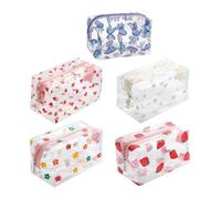 5-Teiliges Federmäppchen, Transparentes Bedrucktes Federmäppchen, Federmäppchen Für Mädchen, Niedliches Federmäppchen Für Kinder, Schulbedarf Für Schreibwaren