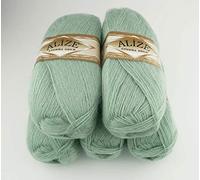 5 x 100 g Alize Angora Gold Einfarbig 500 Gramm Wolle mit 20% Woll-Anteil Türkische Wolle Mohair (515)
