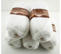 5 x 100 g Alize Glitzerwolle, Angora Gold Simli Effektwolle einfarbig, 500 Gramm Metallic - Wolle mit 20% Woll-Anteil (55)