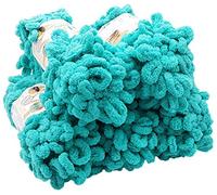 5 x 100 Gramm Strickwolle Alize Puffy, 500 Gramm Fingerstrick - Wolle super bulky, Schlaufenwolle, Stricken ohne Nadel (grün 490)