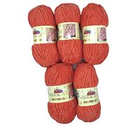 5 x 100 Gramm Super Bulky Strickwolle Himalaya Dolphin Babywolle 500 Gramm Wolle (orange Lachs 80312, 35_x25cm)