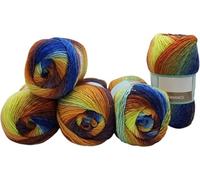 5 x 100g Ilkadim Export Ambiance Strickgarn - 500g Acryl Wolle Mischgarn mit Farbverlauf, 1250m Lauflänge, weiches Häkel- & Strickgarn, Nadelstärke 4 (blau braun terrakotta ua 157)