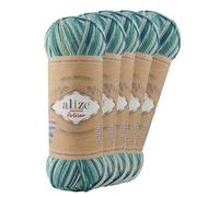 5 x 100g Sockenwolle Alize Superwash Artisan 75% Wolle Strickwolle Häkelgarn Farbwahl