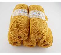 5 x 100g Strickgarn Alize Baby Best Uni, Antipilling türkische Wolle (281)