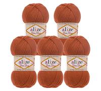 5 x 100g Strickgarn ALIZE Baby Best uni Babywolle Wolle Antipilling 44 Farben