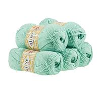 5 x 100g Strickgarn ALIZE Baby Best uni Babywolle Wolle Antipilling 44 Farben