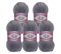 5 x 100g Strickgarn Alize Cotton Gold Uni Klassikgarn Häkelgarn Strick-Wolle Farbwahl