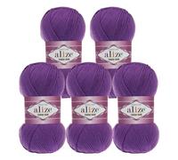 5 x 100g Strickgarn Alize Cotton Gold Uni Klassikgarn Häkelgarn Strick-Wolle Farbwahl
