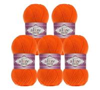 5 x 100g Strickgarn Alize Cotton Gold Uni Klassikgarn Häkelgarn Strick-Wolle Farbwahl