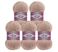 5 x 100g Strickgarn Alize Cotton Gold Uni Klassikgarn Häkelgarn Strick-Wolle Farbwahl