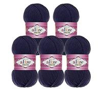 5 x 100g Strickgarn Alize Cotton Gold Uni Klassikgarn Häkelgarn Strick-Wolle Farbwahl