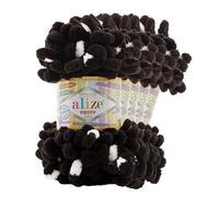 5 x 100g Strickgarn ALIZE Puffy Color Stricken ohne Nadeln Fingerstrickgarn