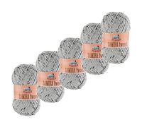 5 x 100g Strickgarn Samira Tweed Klassikgarn Strickwolle Farbwahl