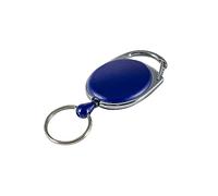 5 x JOJO Blau - Gürtelclip Schlüsselring Ausweishalter Ausweis Kartenhalter Karte Ausweisjojo Schlüsselanhänger Schlüsselband Schlüssel Ausziehbar Schnur Zugband Halter Gürtel Klemme Band Clip