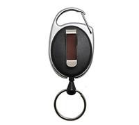 5 x JOJO Schwarz - Gürtelclip Schlüsselring Ausweishalter Ausweis Kartenhalter Karte Jojo Schlüsselanhänger Schlüsselband Schlüssel Ausziehbar Schnur Zugband Halter Gürtel Klemme Band Clip
