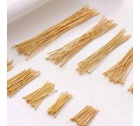 50/100 Stücke 304 Edelstahl Schmuckherstellung flache Kopfnadeln, für Schmuckherstellung DIY, gerade Nadeln in Gold und Stahlfarbe, Metallkopfnadeln f