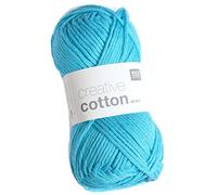 50 g Creative Cotton Aran Häkelgarn 85 m Lauflänge/Knäuel (Fb. 37 himmelblau)