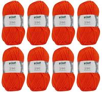 50 GBC2161 GRUNDL-Lisa Premium Uni Yarn-Pack of 8 Balls-Colour Number, 1064 Meter