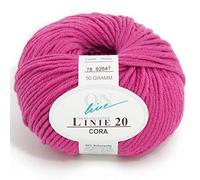 50 gr. Cora Fb. 507 neongelb, Brandneu, Strickwolle, Merinowolle, Online, Linie 20