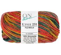 50 Gramm ONline Linie 231 Filzwolle Color aus 100% Schurwolle (0145 Konfetti Mix)