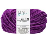 50 Gramm ONline Linie 231 Filzwolle Uni aus 100% Schurwolle (0035 Violett)