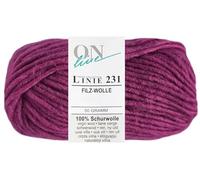 50 Gramm ONline Linie 231 Filzwolle Uni aus 100% Schurwolle (0057 Fuchsia)