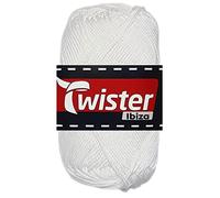 50 Gramm Twister Ibiza aus 100% Baumwolle 10 Weiss