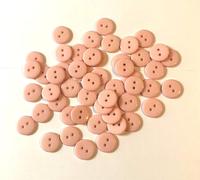 50 Premium Harzknöpfe 18mm (1,8cm) rosa, hellrosa rund Zweilochknöpfe a 2mm je Loch - 2-Loch-Knöpfe Harz Knopf zum Annähen nähen aufnähen basteln Bastelknöpfe Jackenknöpfe Mantelknöpfe