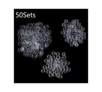 50 Set Klar KAM Harz Druckknöpfe Kunststoff Druckknöpfe Druckknöpfe T5 Kappen