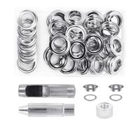 50 Sets 20 mm Metall Ösen Sets, Ösenstanzwerkzeug, Ösen und Ösen Set für Leder, Stoff, Gürtel, Schuhe, Zubehör, Ösen Ösen Sets