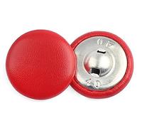 50 Stück 11-28mm Lederknöpfe mit dekorativer Schnalle, runder Schaft, Knöpfe, Kleidung, Nähverschluss, Zubehör, Rot, 20mm