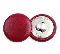 50 Stück 11-28mm Lederknöpfe mit dekorativer Schnalle, runder Schaft, Knöpfe, Kleidung, Nähverschluss, Zubehör, JujubeRed, 18mm