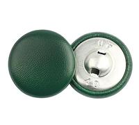 50 Stück 11-28mm Lederknöpfe mit dekorativer Schnalle, runder Schaft, Knöpfe, Kleidung, Nähverschluss, Zubehör, Grün, 15mm