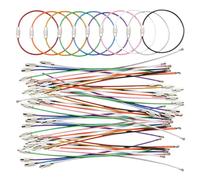 50 Stück 15 cm Schlüsselring Drahtseil - Multifunktionale Delstahldraht Schlüsselbund Bunt - Kabelschlaufe Mit Drehverschluss für Hängende Gepäckanhänger Tags