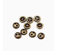 50 Stück 3 mm 4 mm 5 mm Mini-Knöpfe aus Metall, gemischte Farben, runde Brotknöpfe, Puppenknöpfe für 1/12 1/6 DIY- Nähpuppenkleidung