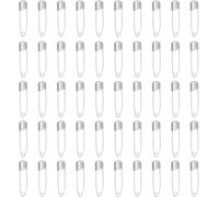 50 Stück Baby Sicherheitsnadeln, Weiß Baby Sicherheitsnadeln, mit Kunststoff Edelstahl Windelstifte, 40mm Sicherheitsnadeln Klein mit Verriegeln Verschluss, für Verriegelung Windeln, Speichel Handtuch