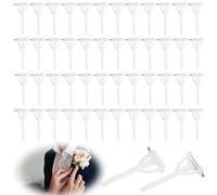 50 Stück dreieckige Sicherheitsnadeln aus Kunststoff mit T-förmigen Clips für Hochzeit, Party, formelle Anlässe