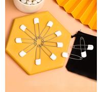 50 Stück Edelstahl-Nähklingen Sicherheitsnadeln für Babys mit Kunststoffkopf und Schloss