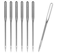 50 Stück Größe 100/16 Universal-Nähmaschinennadeln für Leder und Jeans, Hochleistungsnähmaschinennadeln für dickere Stoffe, kompatibel mit Haushaltsnähmaschinen