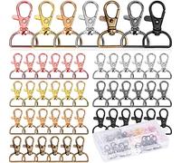 50 Stück Karabiner Schlüsselanhänger, Schlüsselring in 7 Farben,Hochwertige Zinklegierung,Flexibel und Langlebig,Ideal für DIY-Projekte