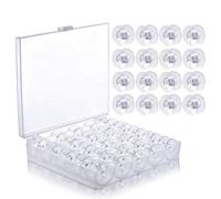 50 Stück Kunststoff Nähmaschine Spulen,Spulen Nähmaschinenspulen Nähmaschine Spulen Mit Transparent Spulenbox Für Brother,Janome,W6,Babylock,Kenmore,Singer（2 Schachteln mit einzelnen Nähspulen）