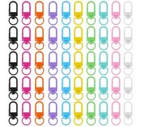 50 Stück Mini Karabiner Schlüsselanhänger, schlüsselanhänger aus Zinklegierung Schlüsselanhänger Basteln mit 360 Grad Drehbar Karabinerhaken Schlüssel und Heimwerkerbedarf Schlüsselringe DIY Zubehör