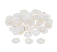 50 Stück Perlmuttknöpfe Perlmutt Muscheln runde Knöpfe zum Nähen & Basteln, 20mm - weiß