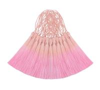 50 Stück Quasten Anhänger mit Farbverlauf für Lesezeichen-Nude Rosa | 13cm Quaste Zubehör für Anhänger Schmuckherstellung DIY Bastelzubehör Schlüsselanhänger Zubehör Kleiderdekoration