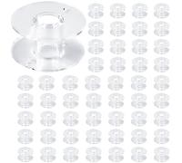 50 Stück transparente Kunststoff-Nähmaschinen-Spulen, Klasse 15, Nähspulen, kompatibel mit Brother, Singer, Janome, Kenmore, Maschinen, Stil SA156, transparente Spulen, Stickspulen, Nähzubehör