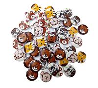 Sharplace 50 Tier Muster Holzknöpfe Kinderknöpfe 2 schneidern Scrapbooking DIY