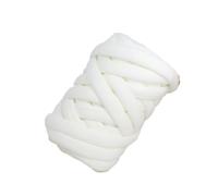 500 g dickes, grobes Garn, Kernwolle, Schlauchgarn for selbstgemachte Decken, Hüte, sperriges Arm-Roving, Handarbeit, Strick-Spinngarn(Milky White)