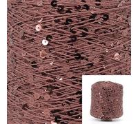 500 g/Stränge Baumwoll-Paillettengarn, 6 mm + 3 mm, Pailletten, Handstrickgarn, Faden, luxuriös, glitzernd, weiches Seil, DIY-Material
