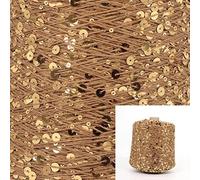 500 g/Stränge Baumwoll-Paillettengarn, 6 mm + 3 mm, Pailletten, Handstrickgarn, Faden, luxuriös, glitzernd, weiches Seil, DIY-Material